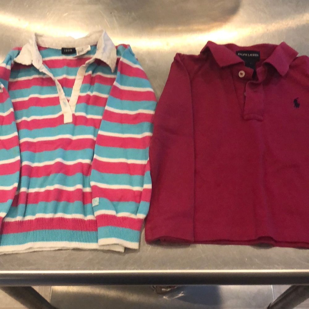 Lot of 2 L/S shirts 4T Ralph Lauren & IZOD